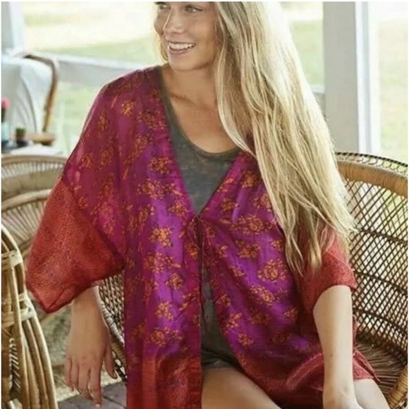 NATURAL LIFE Silk KARA Kimono - One Size - Picture 1 of 4